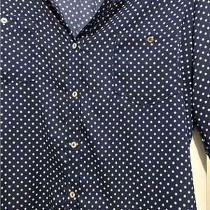 Zara Woman's Blue Polka Dot Shirt